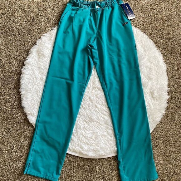 Jockey Easy Care Multi Stretch Teal Scrub Pants New Elastic Waist Womens XSP - Picture 1 of 11